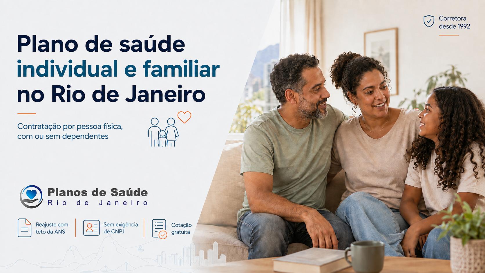 Plano de saúde individual no Rio de Janeiro: cotação, comparação e orientação da Planos de Saúde Rio Health Brokers, corretora com CNPJ ativo desde 1992